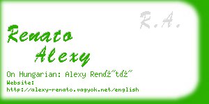 renato alexy business card